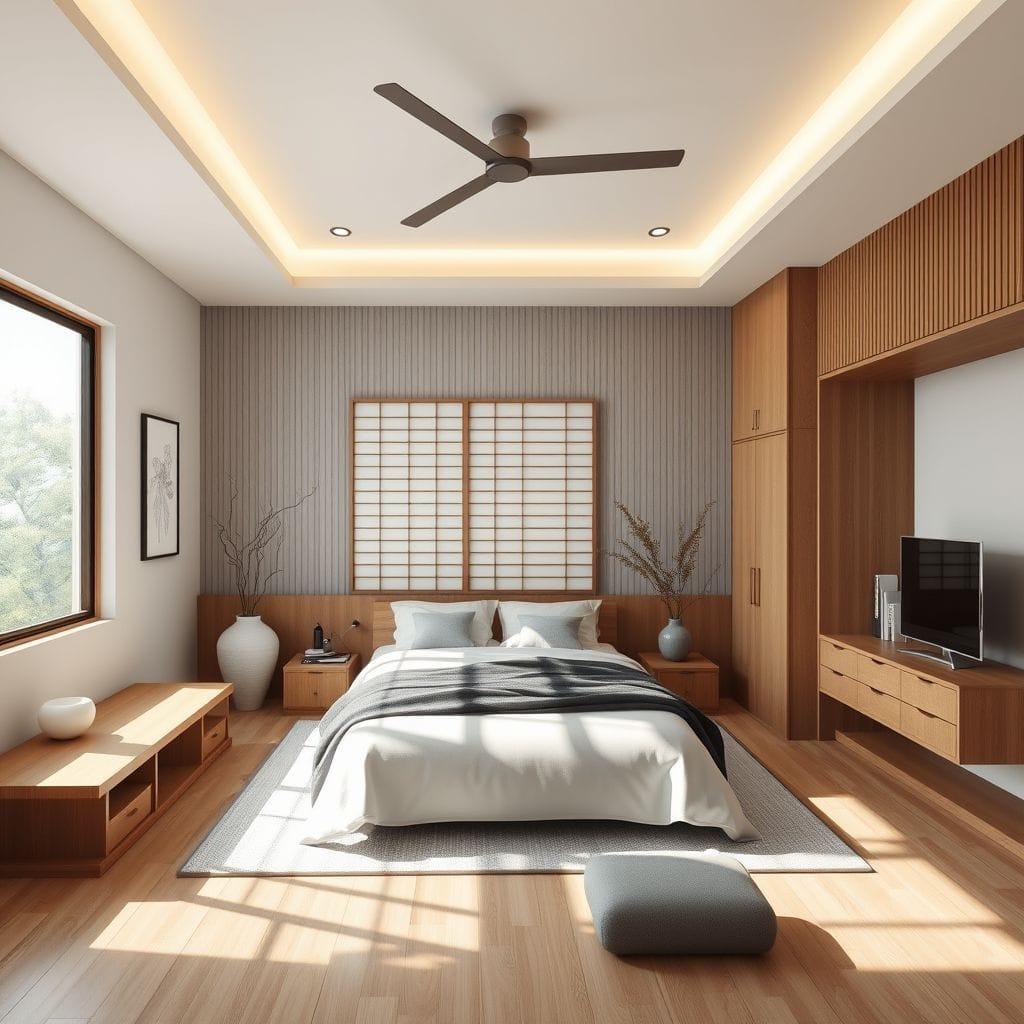 Japandi bedroom - AI Generated
