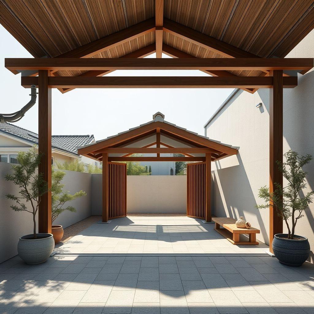 Japandi carport - AI Generated