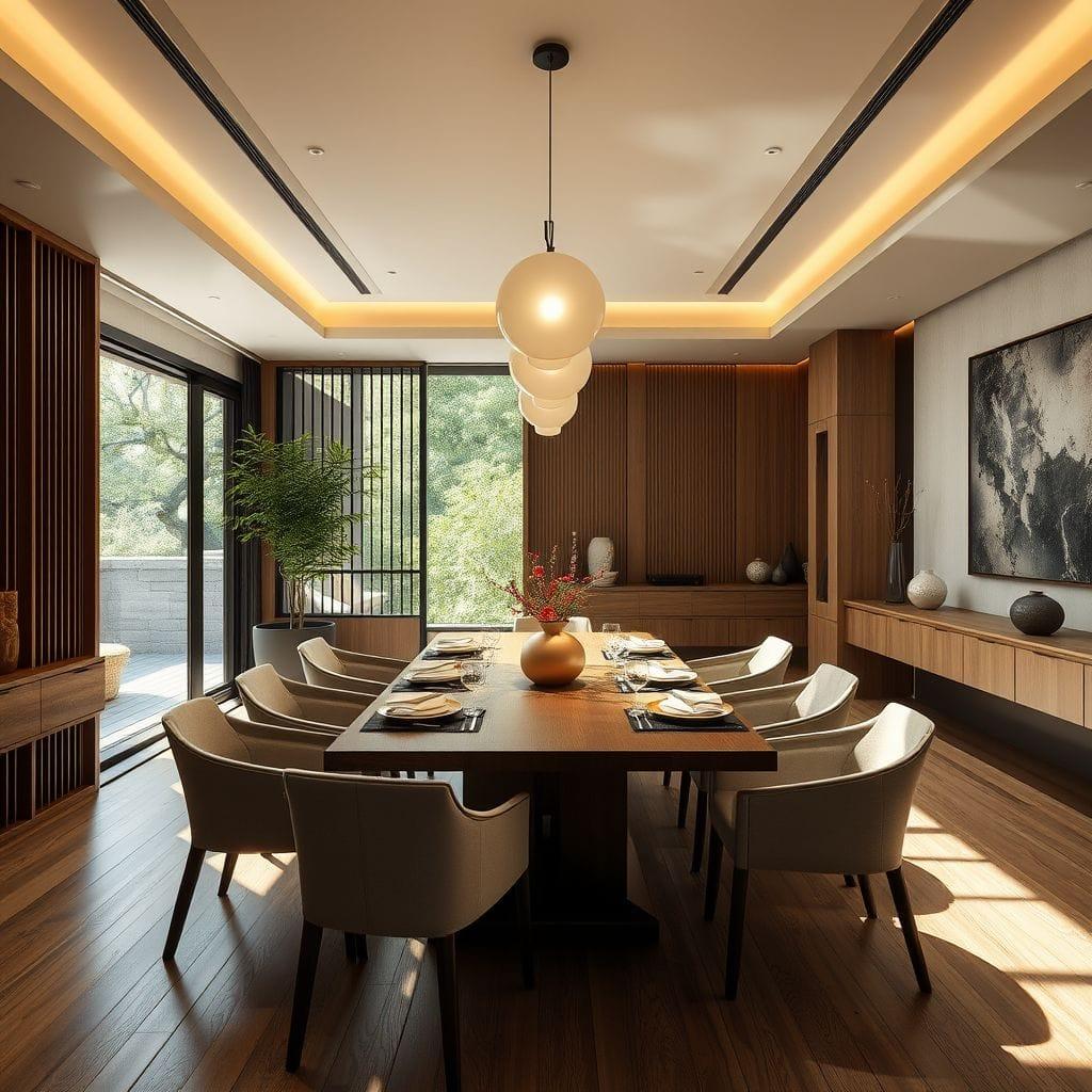 Japandi dining room - AI Generated