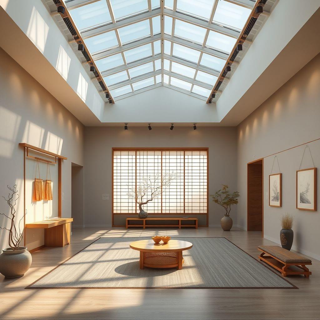 Japandi exhibition space - AI Generated