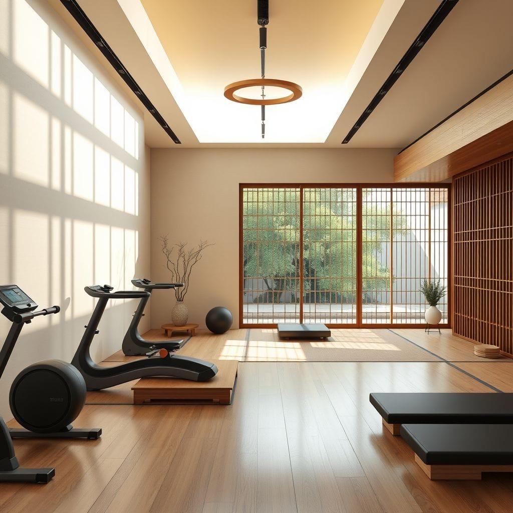 Japandi gym - AI Generated