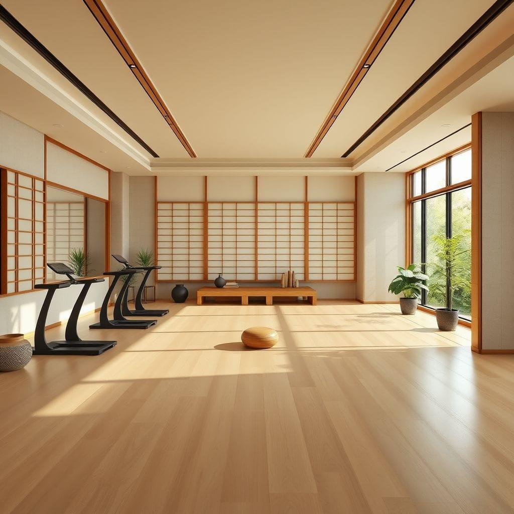 Japandi gym - AI Generated