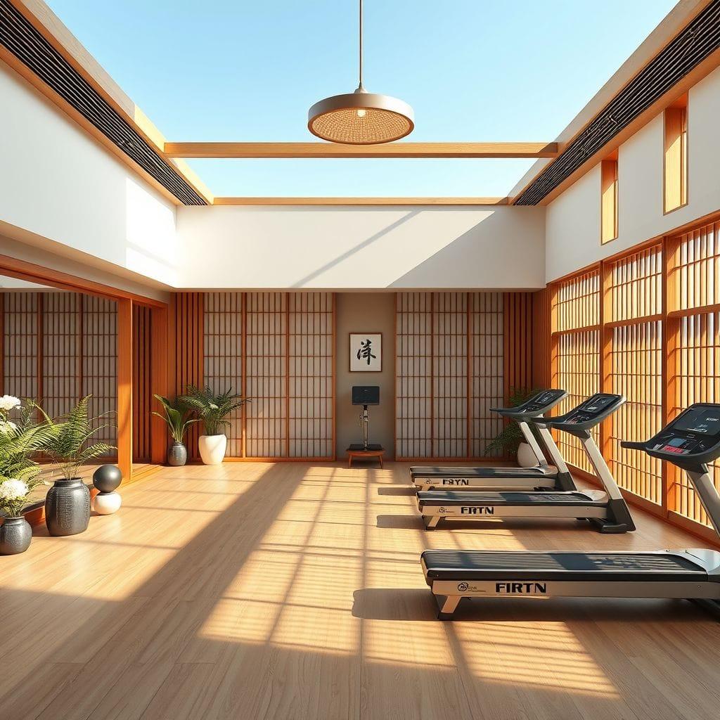 Japandi gym - AI Generated