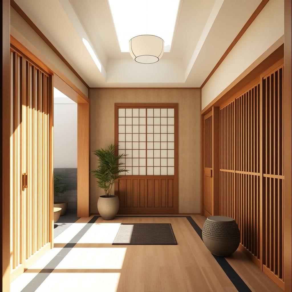 Japandi hallway - AI Generated
