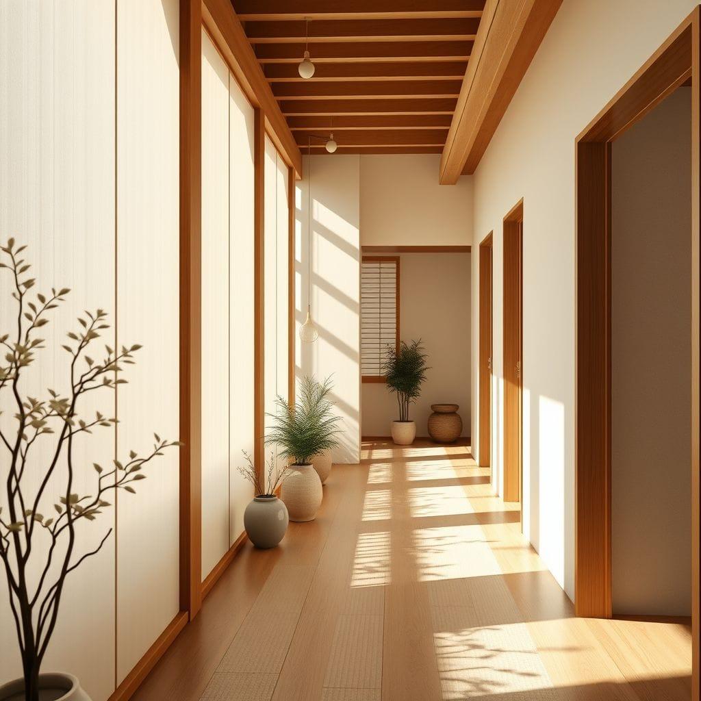 Japandi hallway - AI Generated