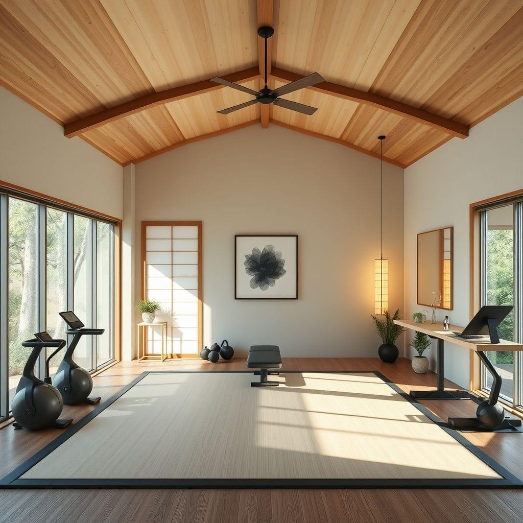 Japandi home gym - AI Generated