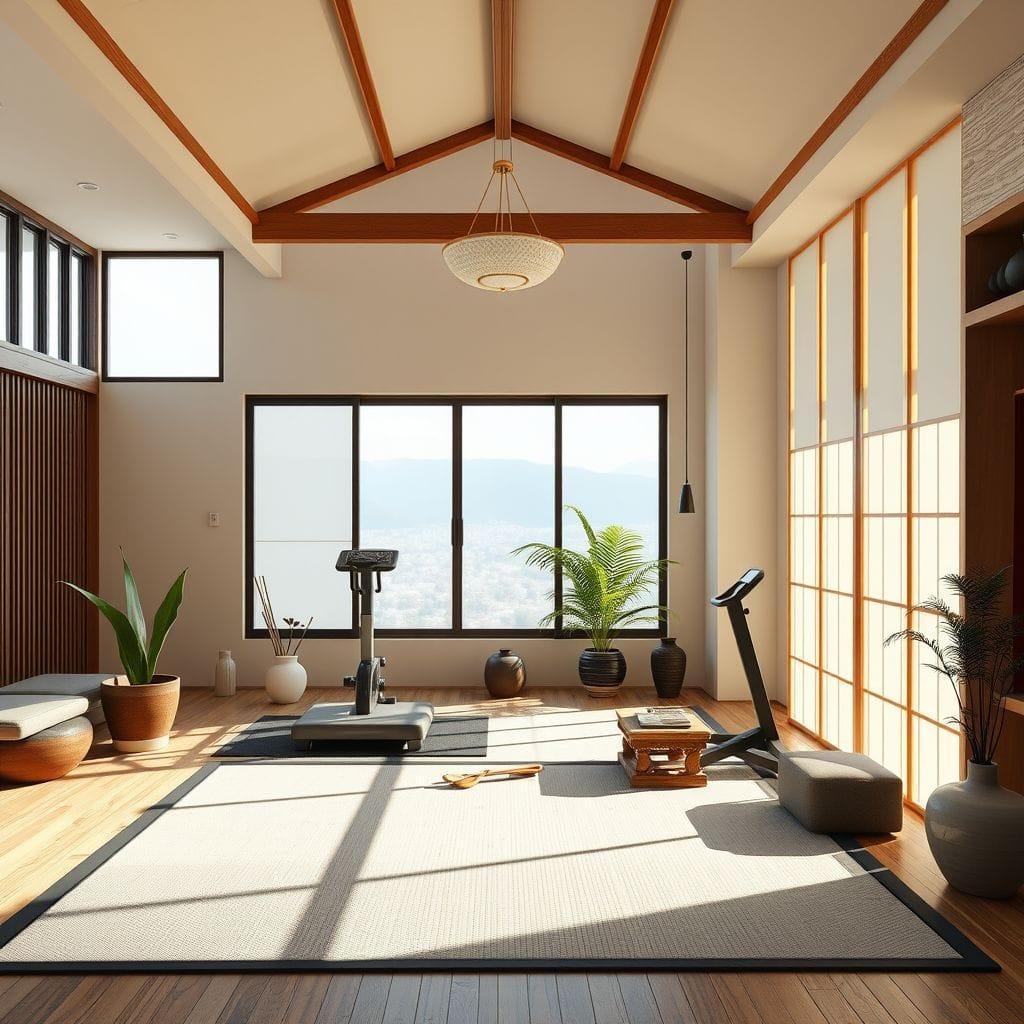 Japandi home gym - AI Generated