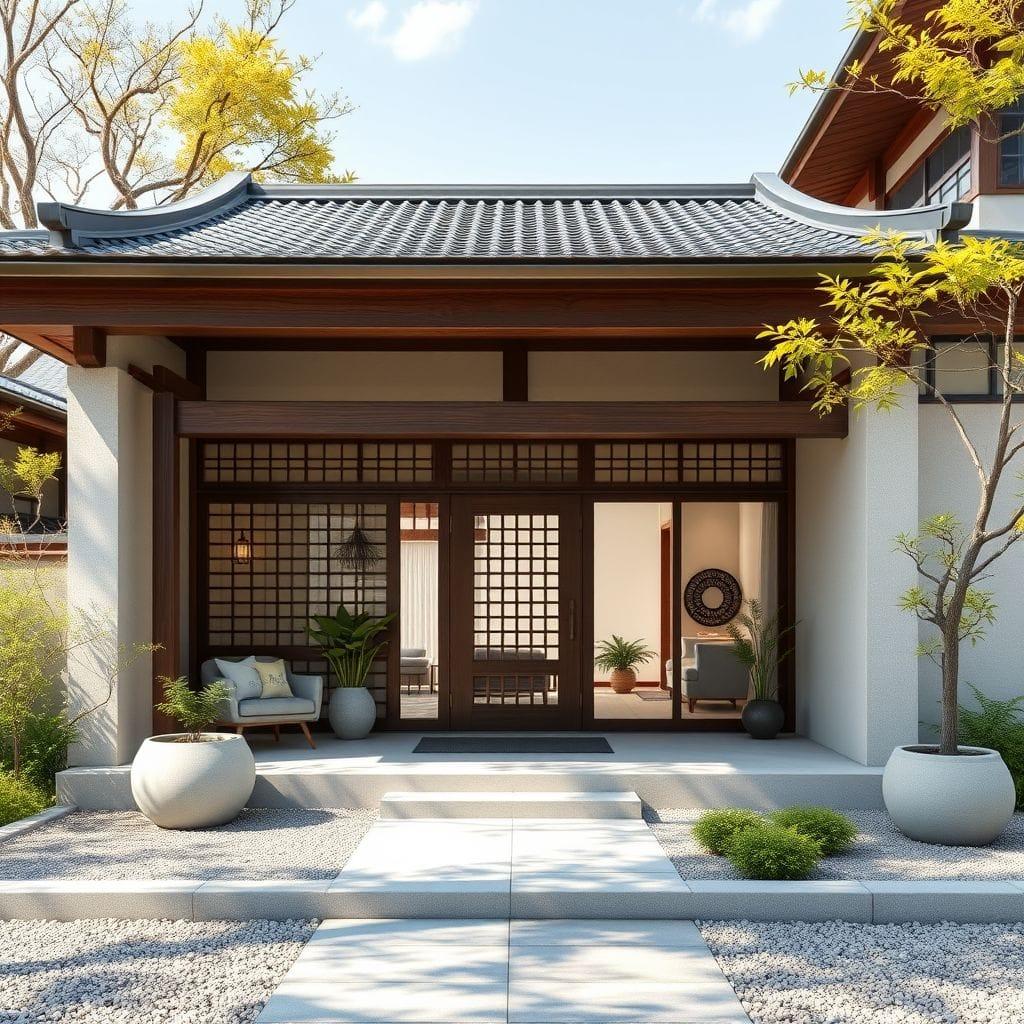Japandi house exterior - AI Generated