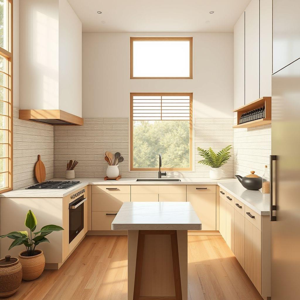 Japandi kitchen - AI Generated