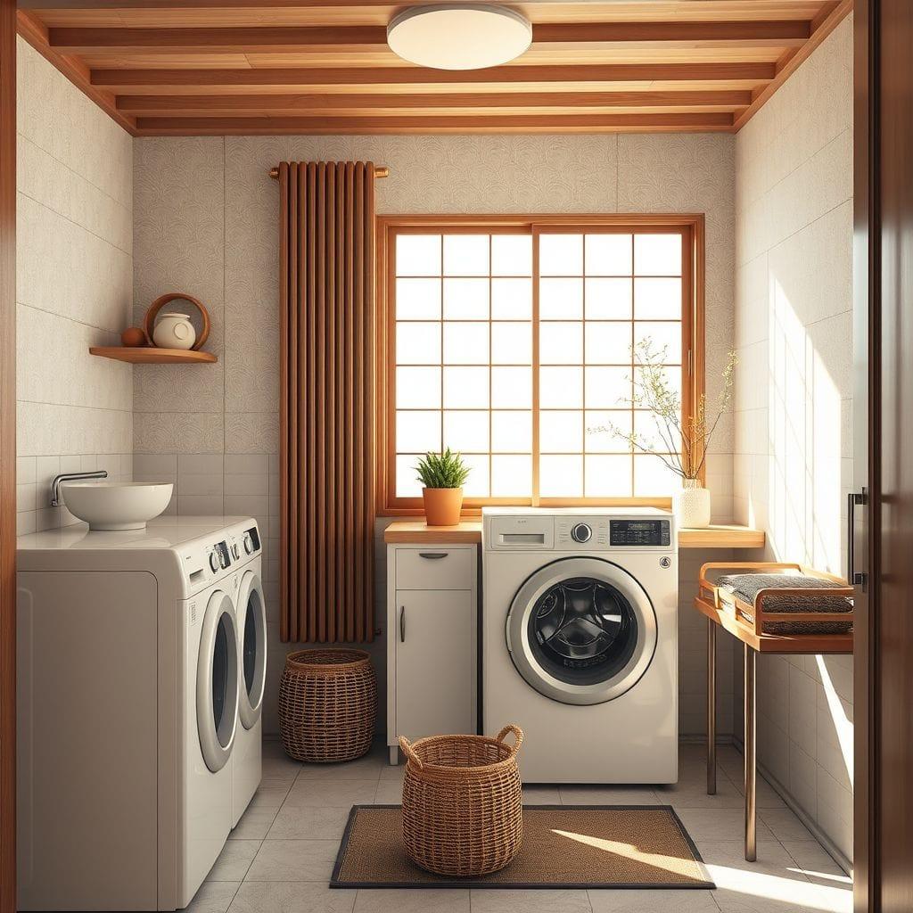 Japandi laundry room - AI Generated