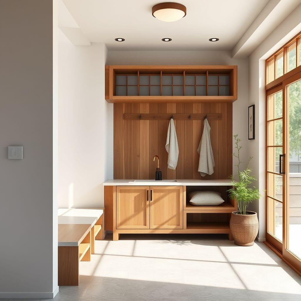 Japandi mudroom - AI Generated