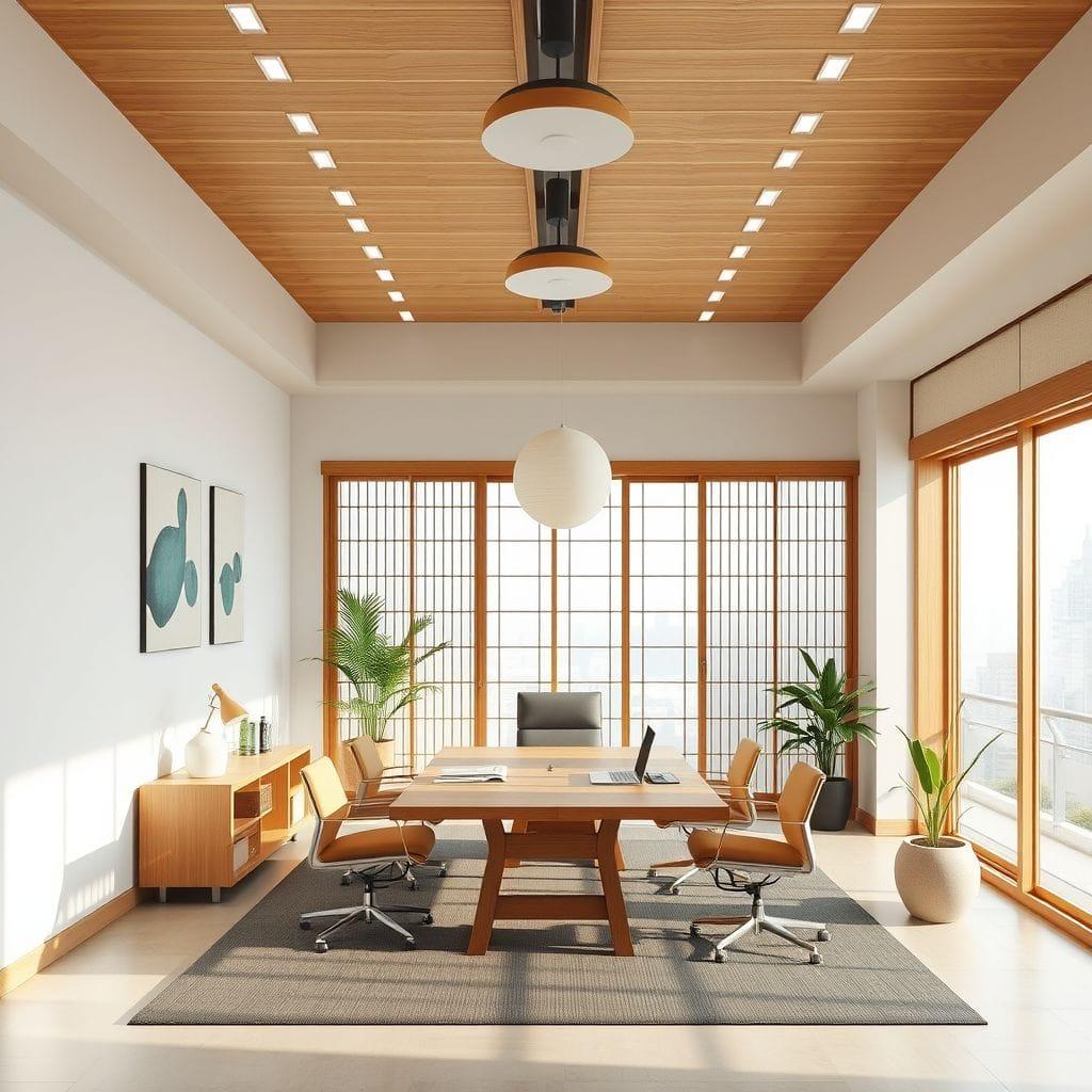 Japandi office - AI Generated