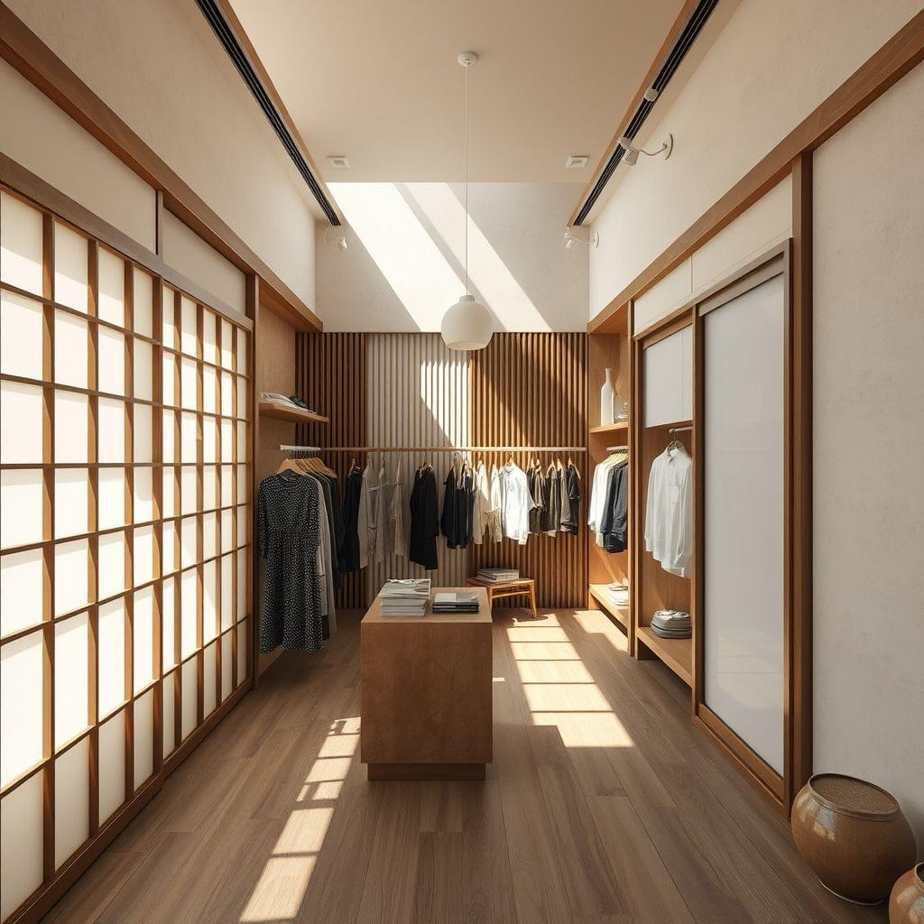 Japanese Design clothing store - AI Generated