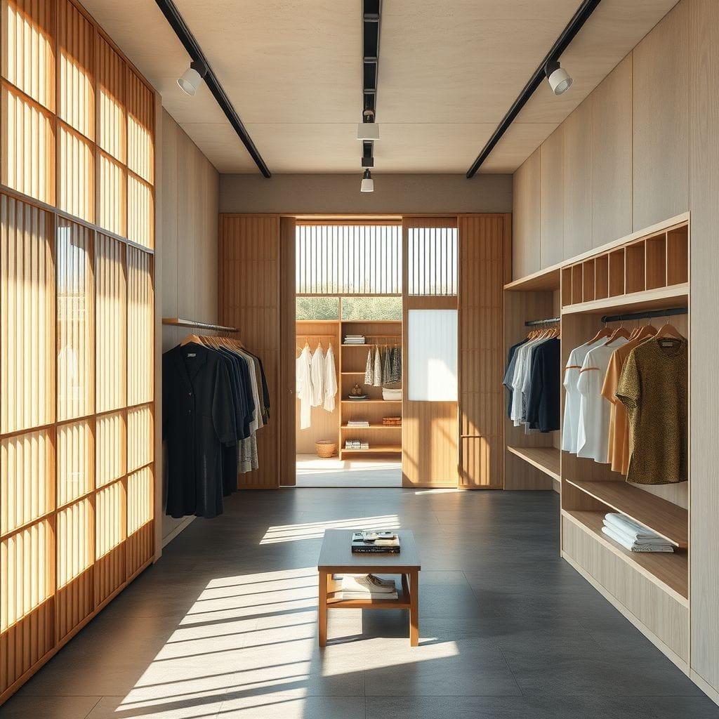 Japanese Design clothing store - AI Generated