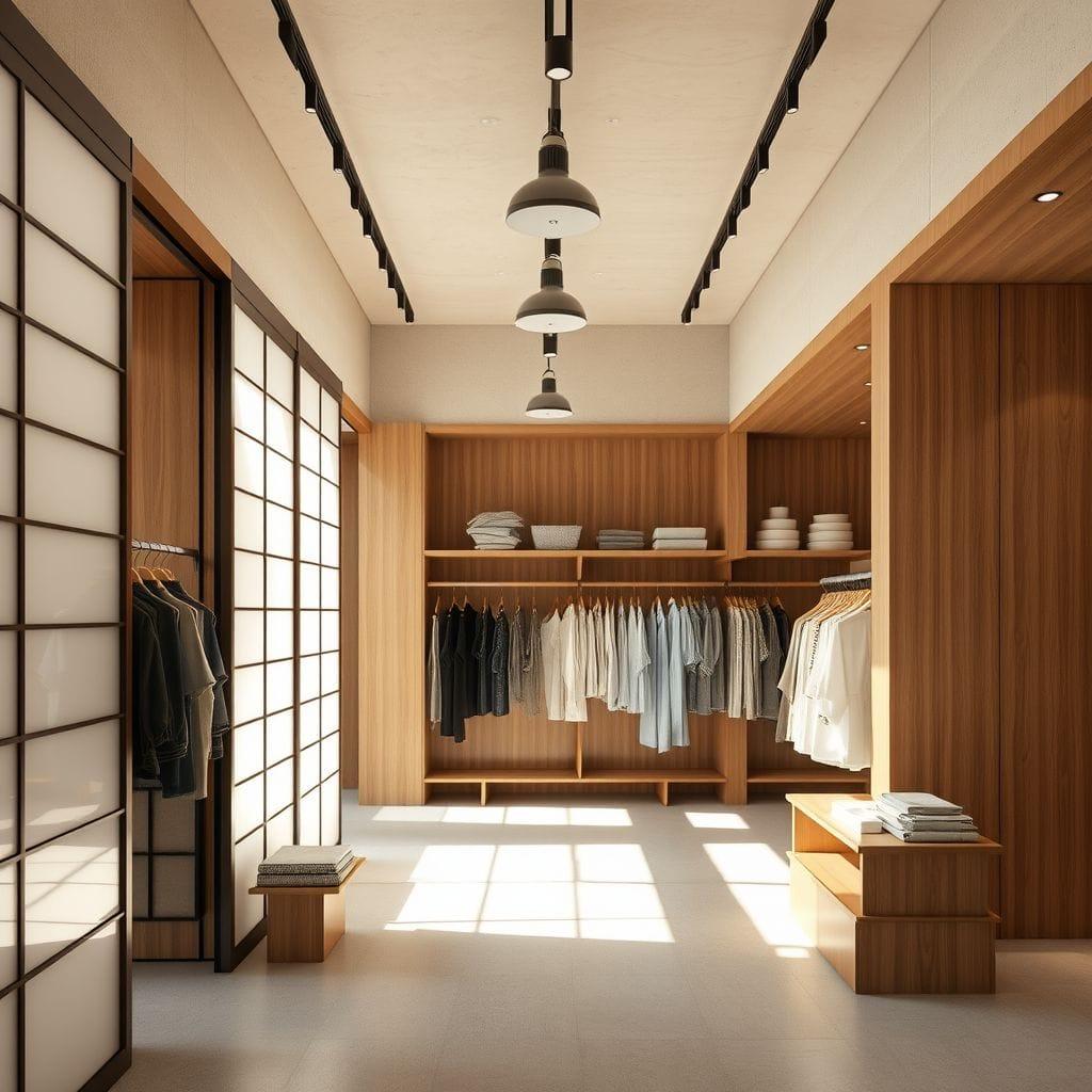 Japanese Design clothing store - AI Generated
