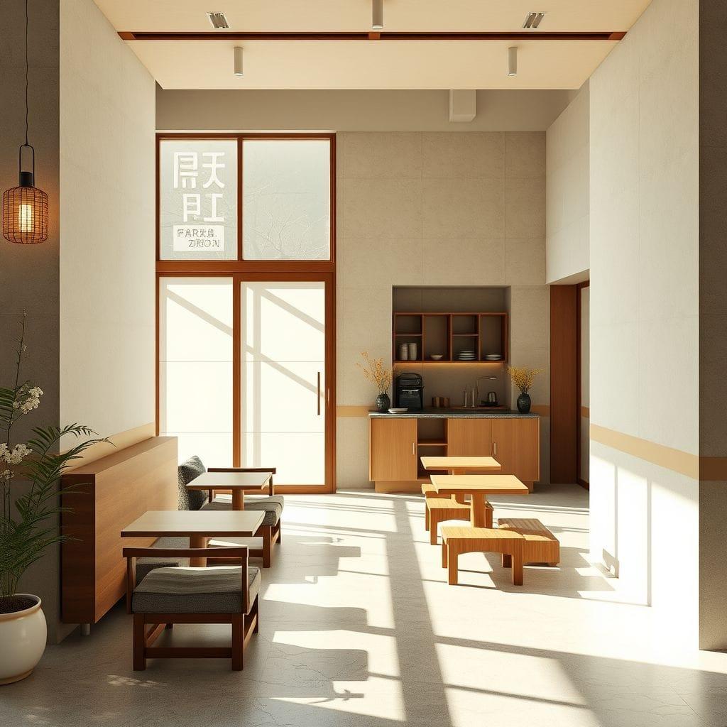 Japanese Design coffee shop - AI Generated