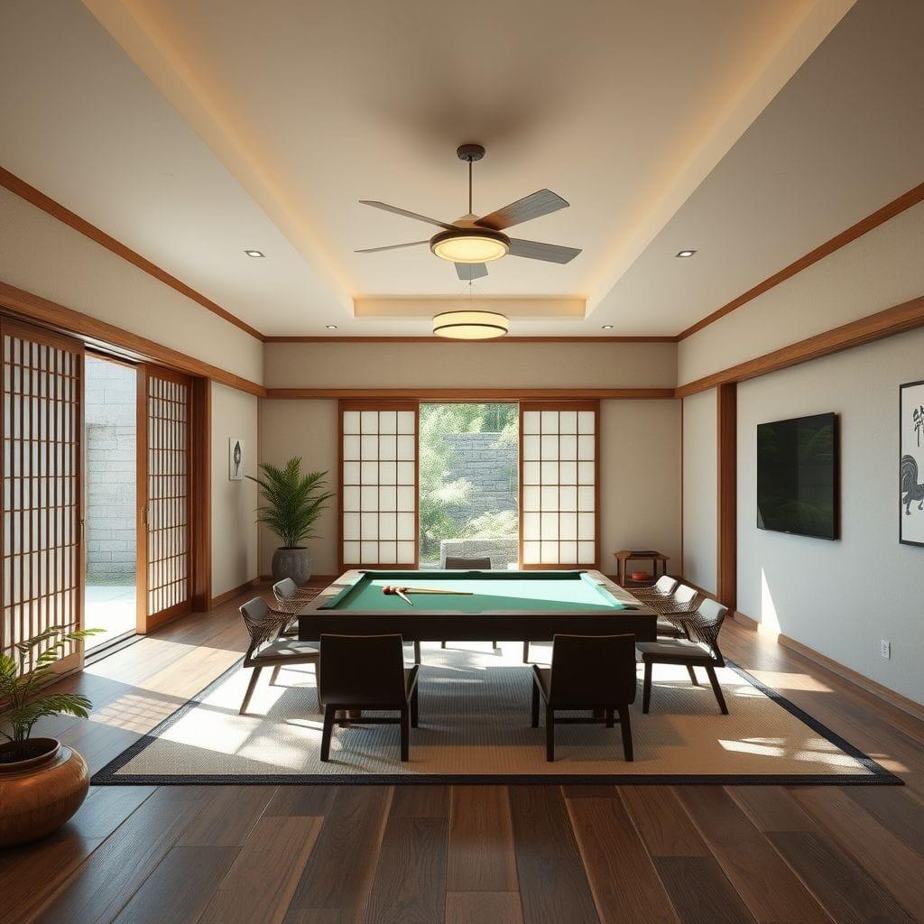 Japanese Design game room - AI Generated