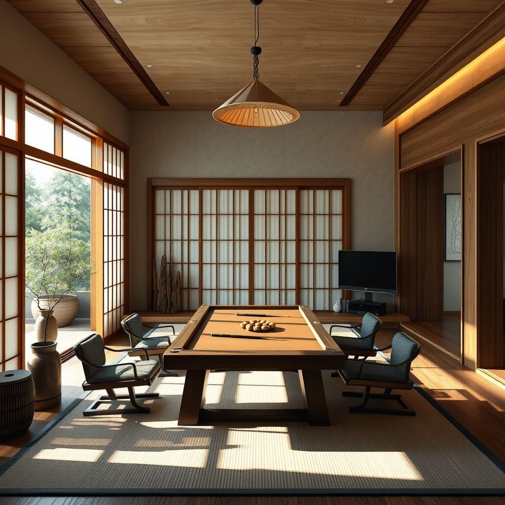 Japanese Design game room - AI Generated