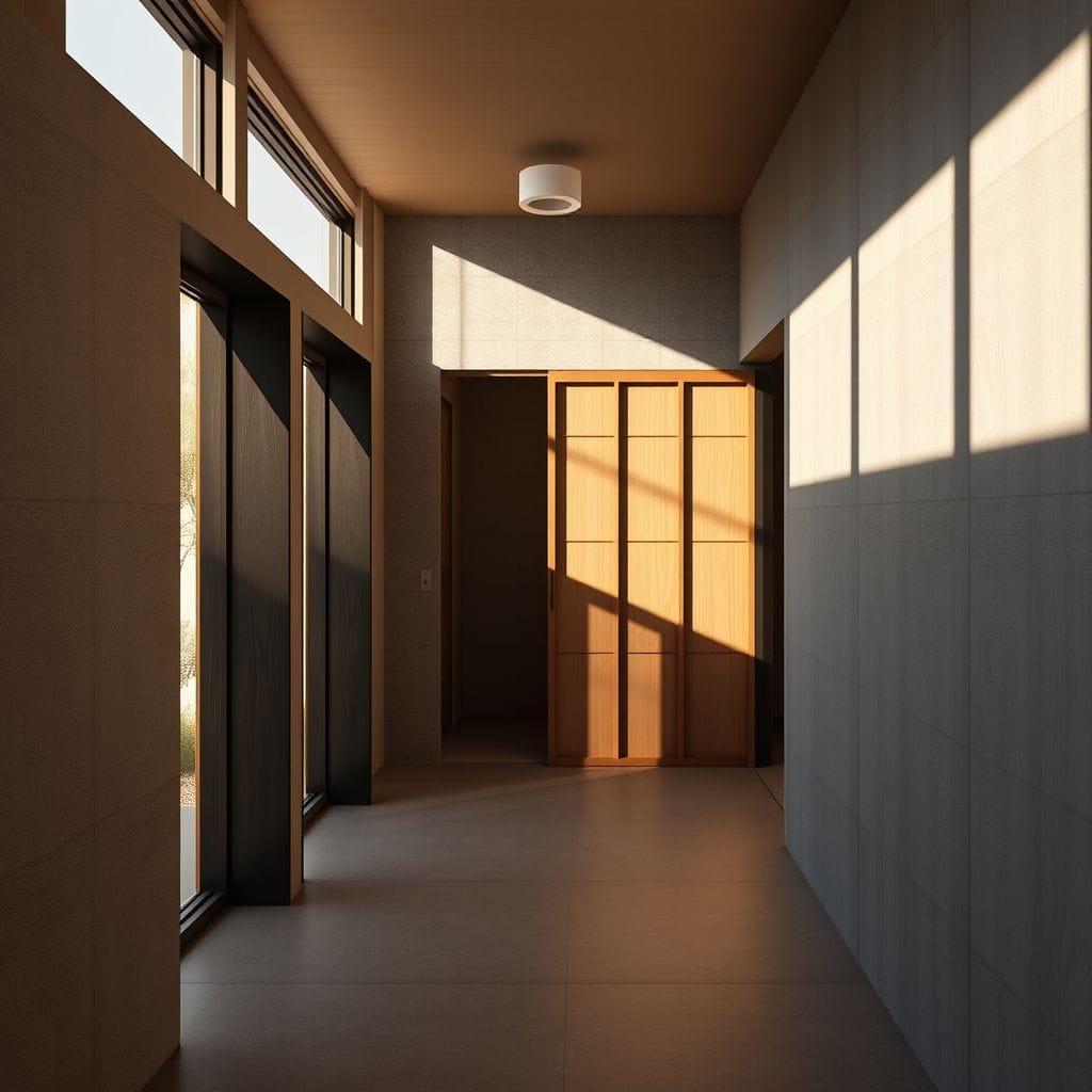 Japanese Design hallway - AI Generated