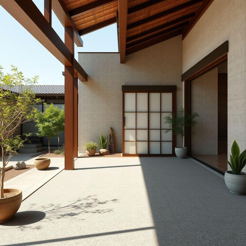 Japanese Design outdoor garden - AI Generated