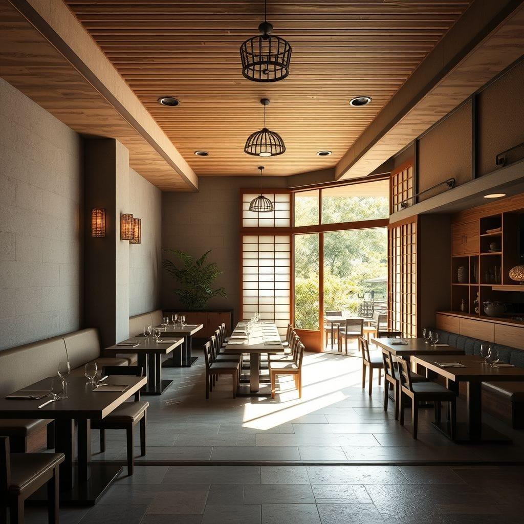 Japanese Design restaurant - AI Generated