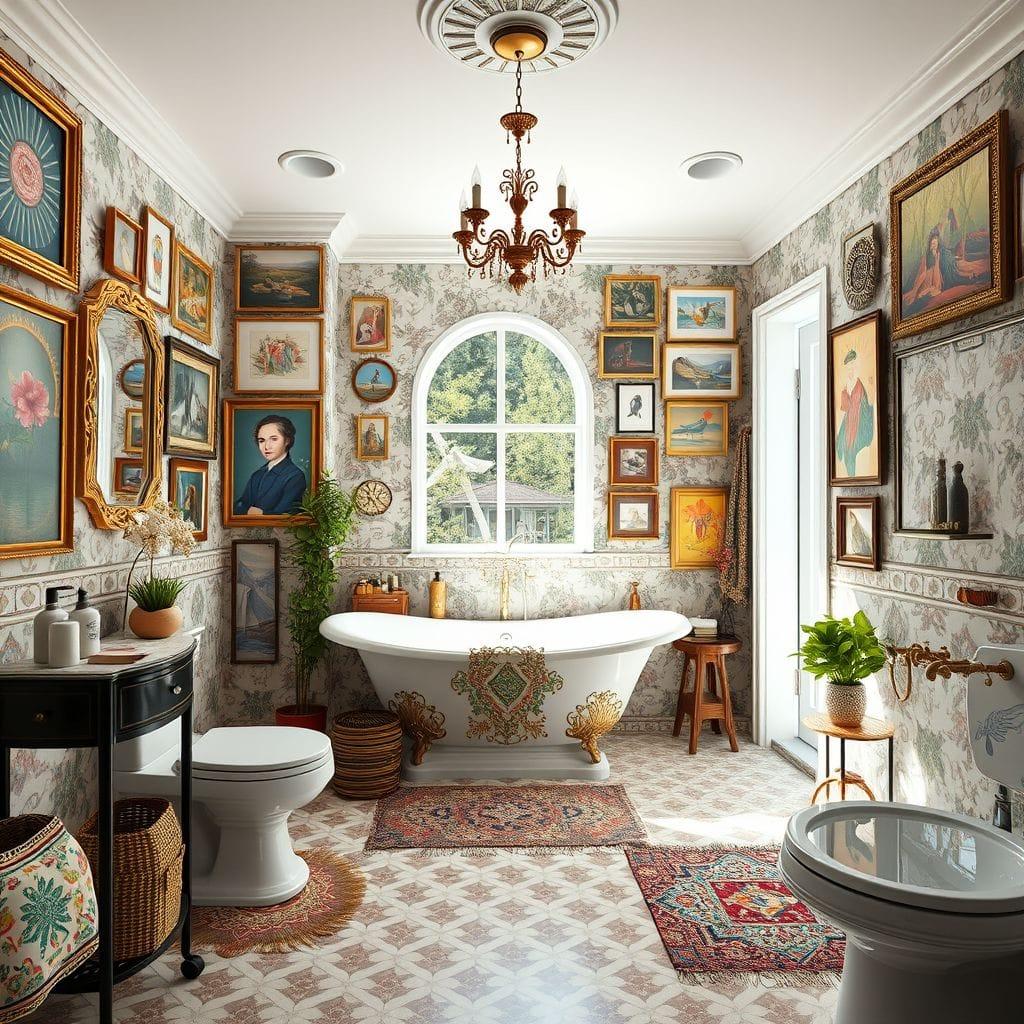 Maximalist bathroom - AI Generated