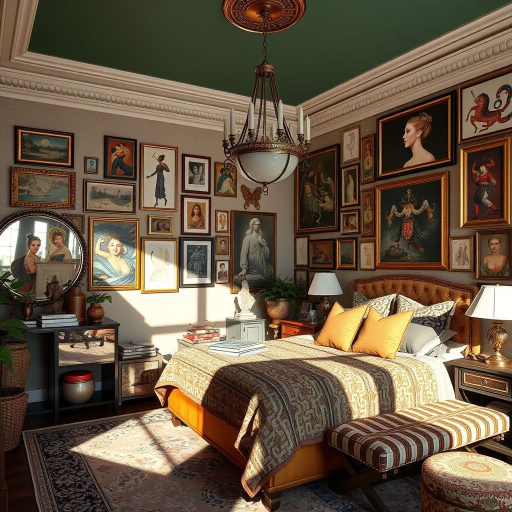 Maximalist bedroom - AI Generated