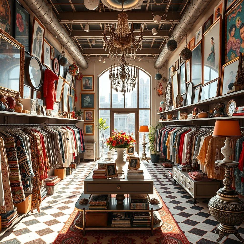 Maximalist clothing store - AI Generated