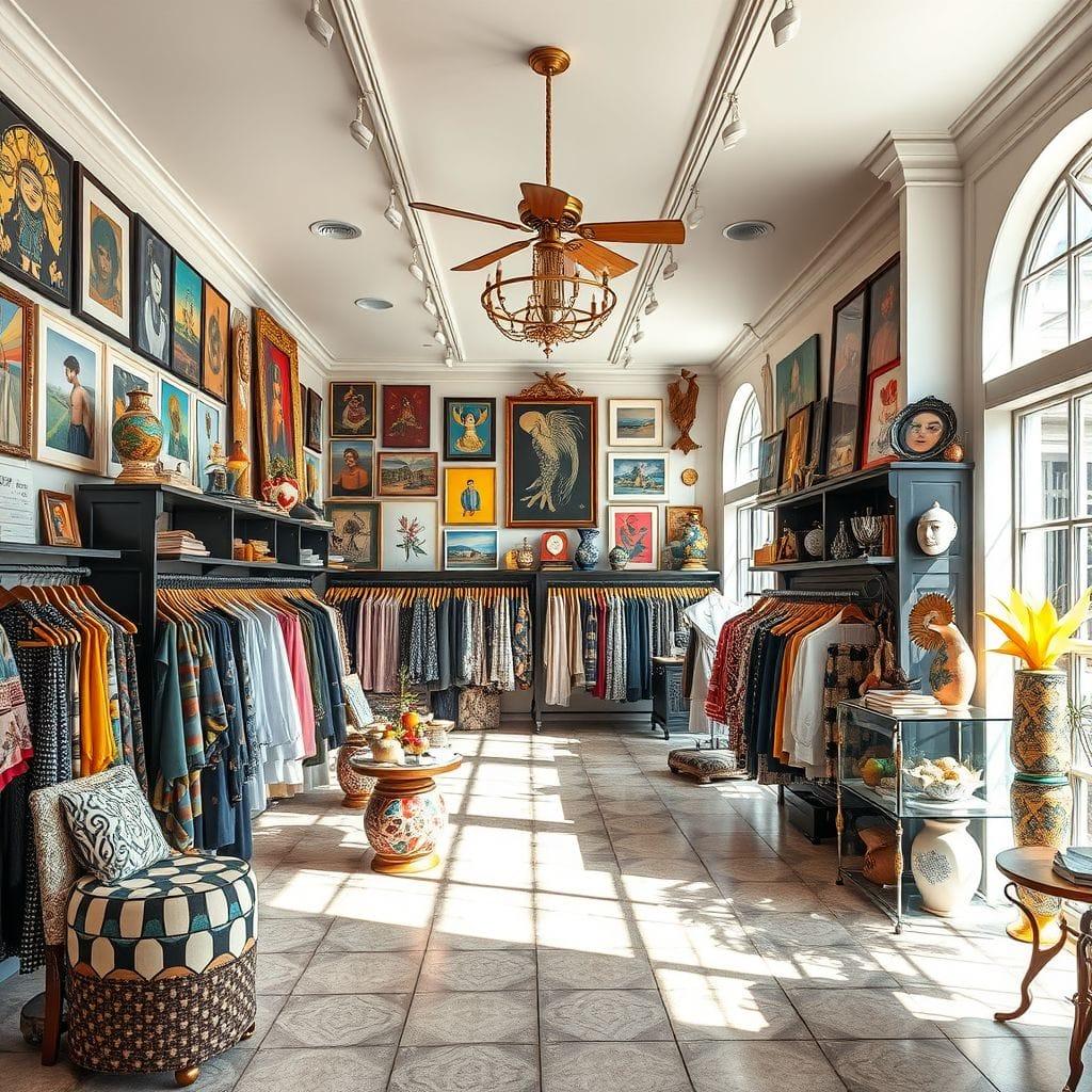 Maximalist clothing store - AI Generated