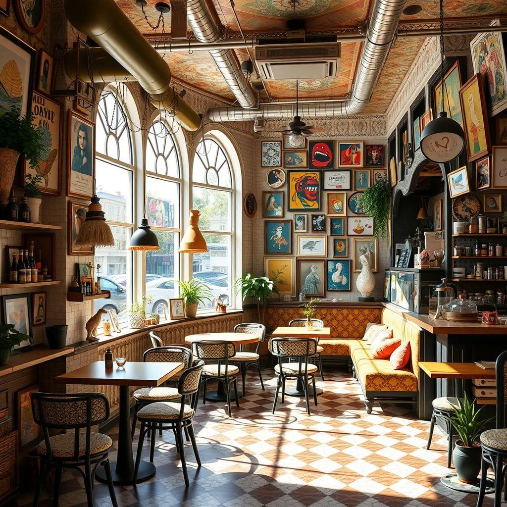 Maximalist coffee shop - AI Generated
