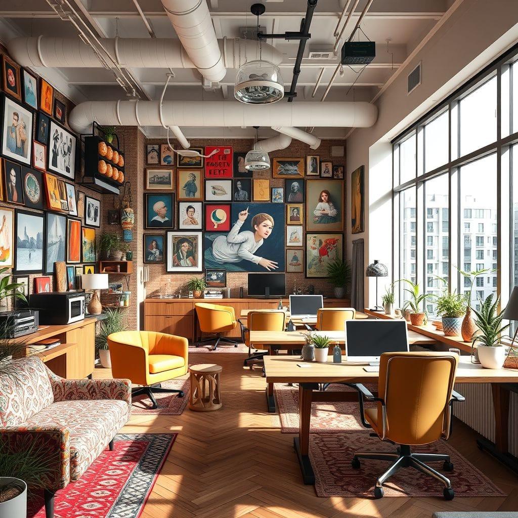 Maximalist coworking space - AI Generated