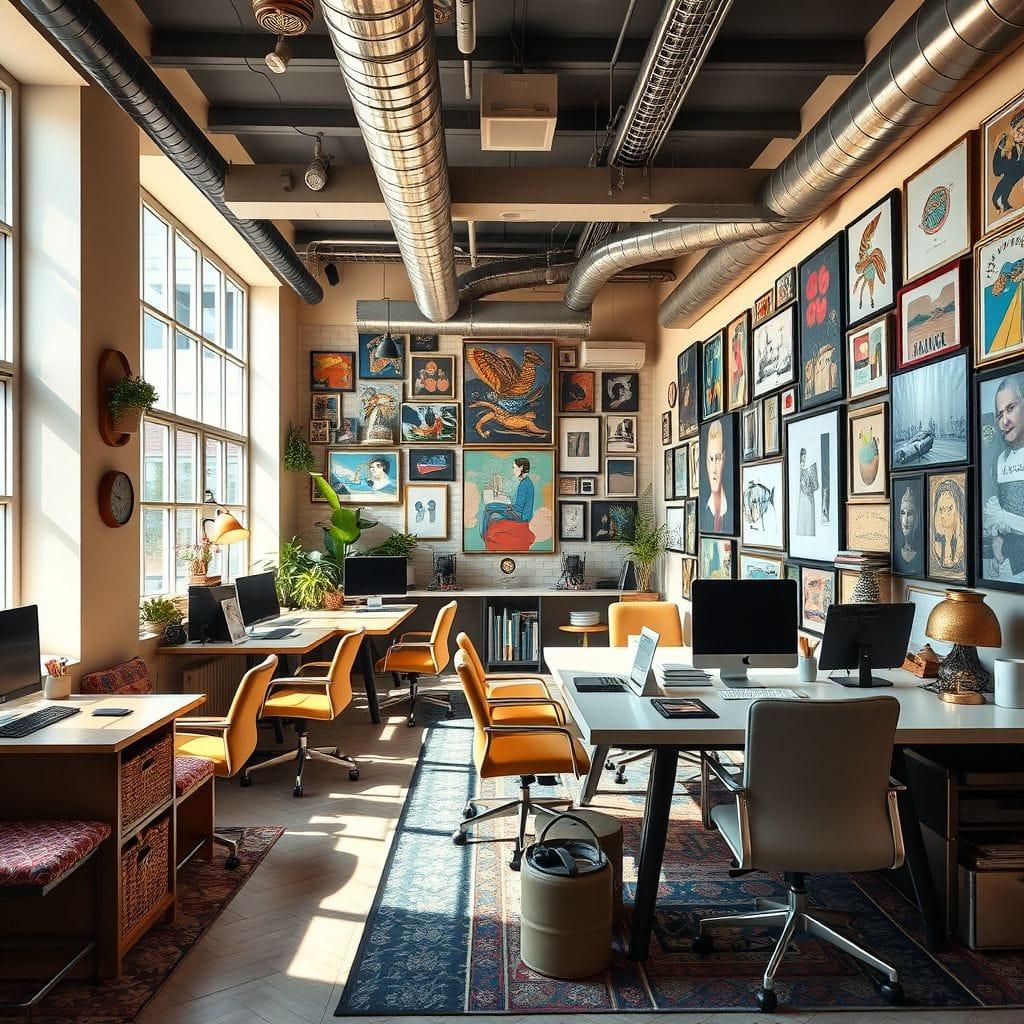 Maximalist coworking space - AI Generated