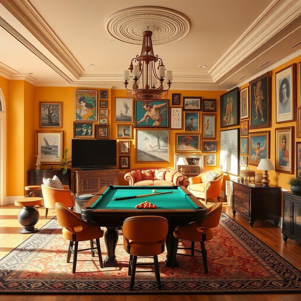 Maximalist game room - AI Generated