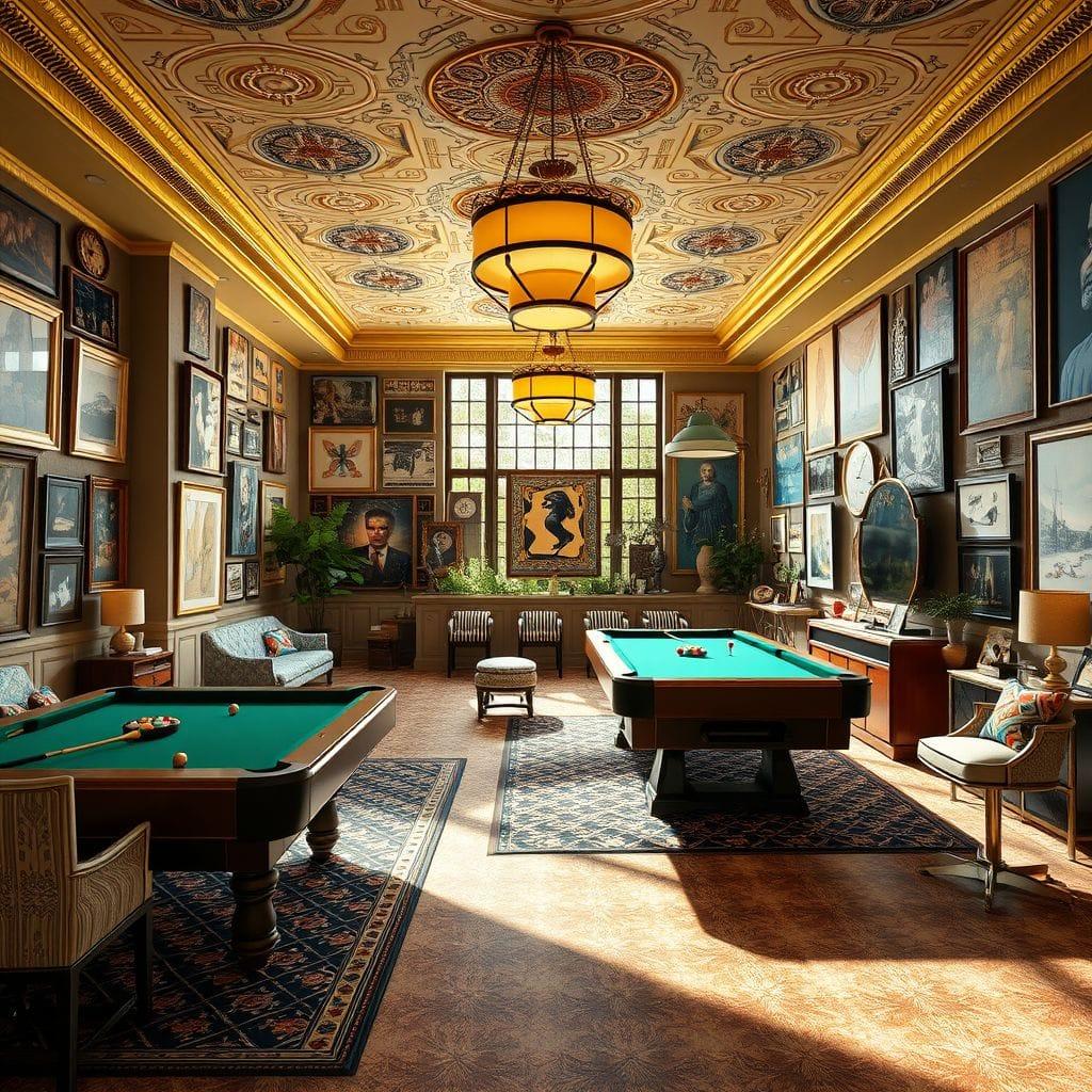 Maximalist game room - AI Generated