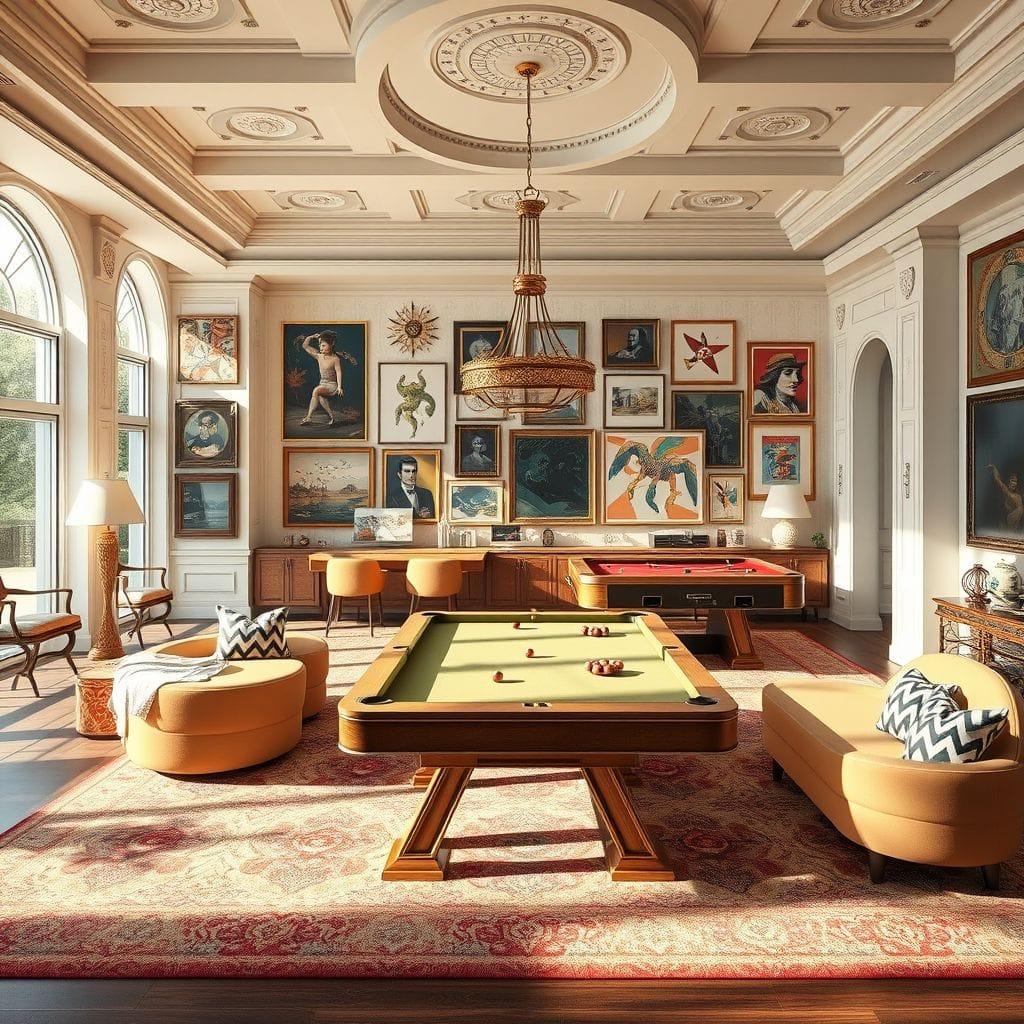 Maximalist game room - AI Generated