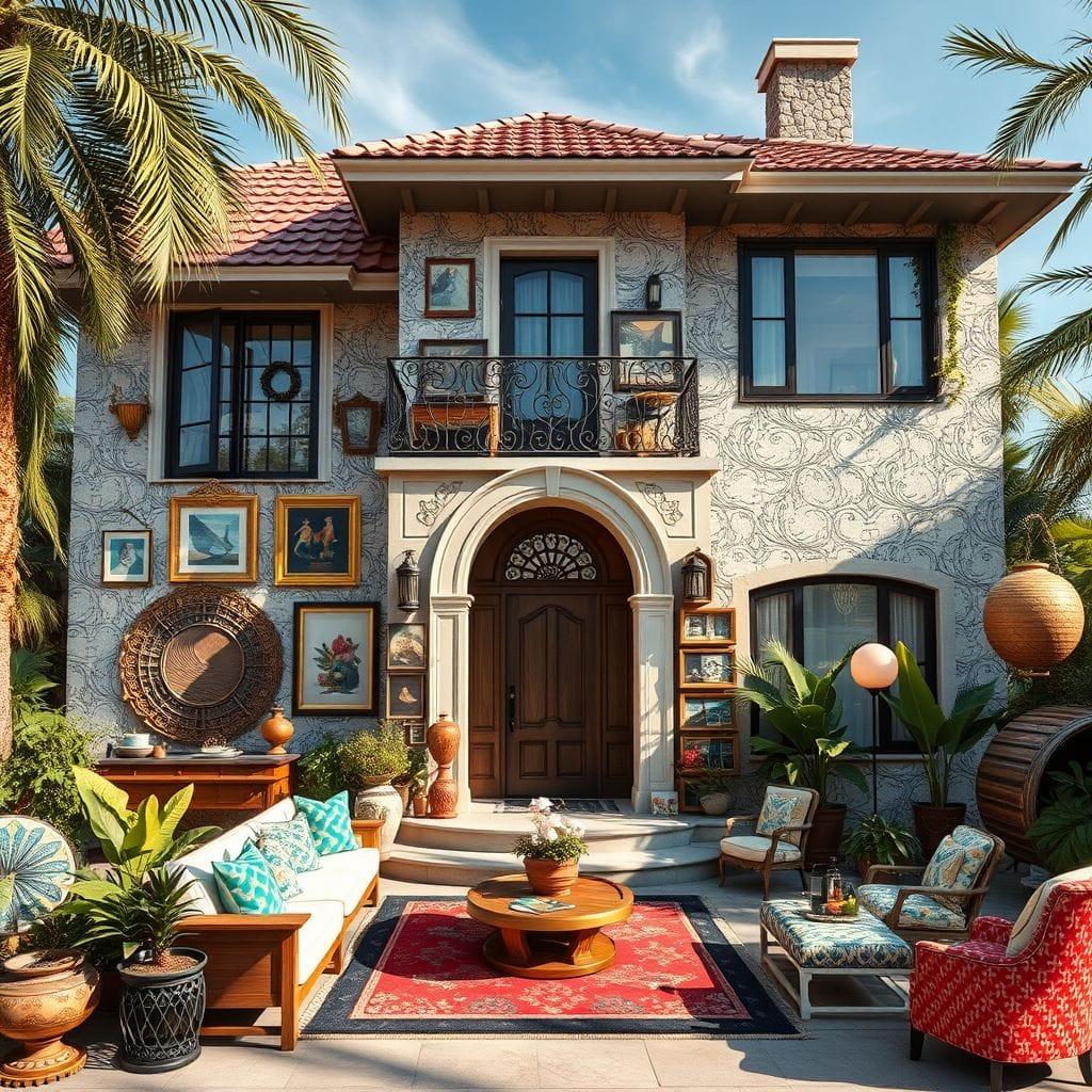 Maximalist house exterior - AI Generated