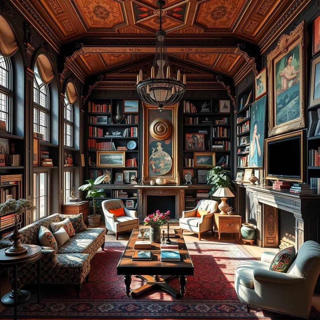 Maximalist library - AI Generated