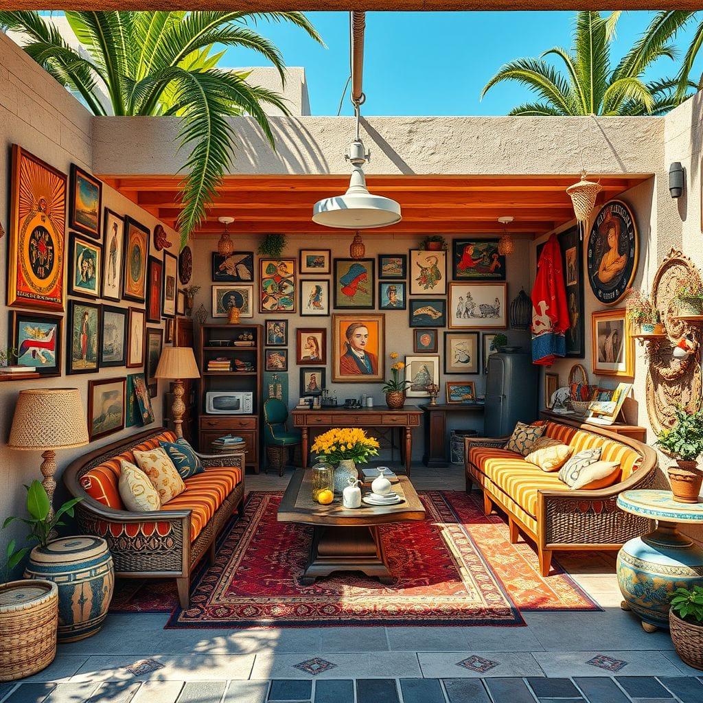 Maximalist outdoor garage - AI Generated