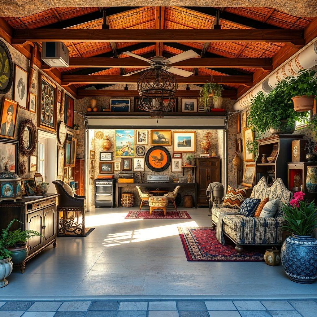 Maximalist outdoor garage - AI Generated
