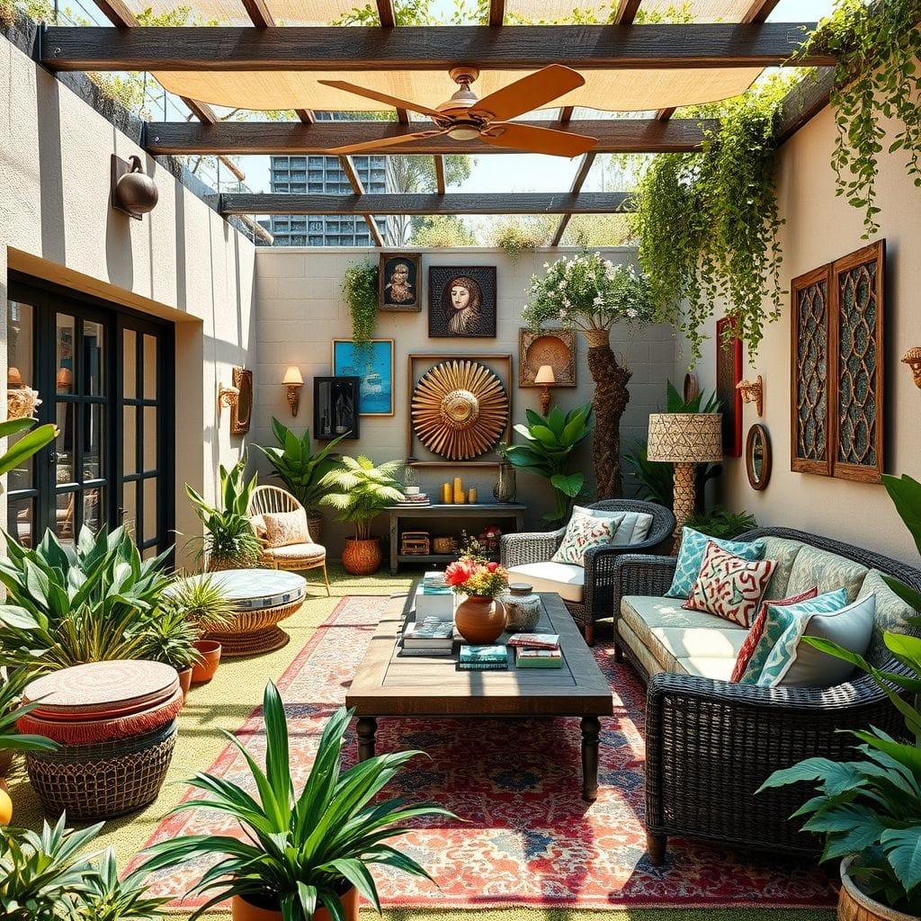 Maximalist outdoor garden - AI Generated