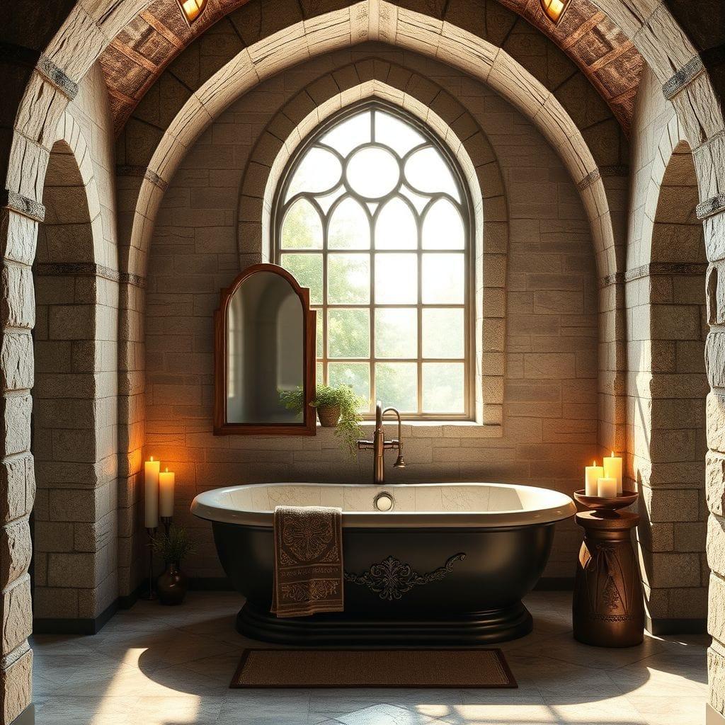 Medieval bathroom - AI Generated