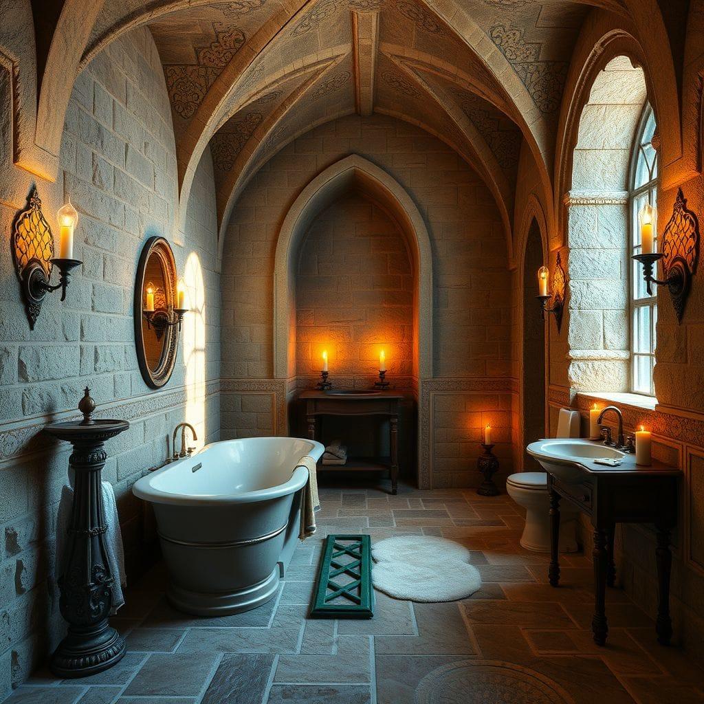 Medieval bathroom - AI Generated