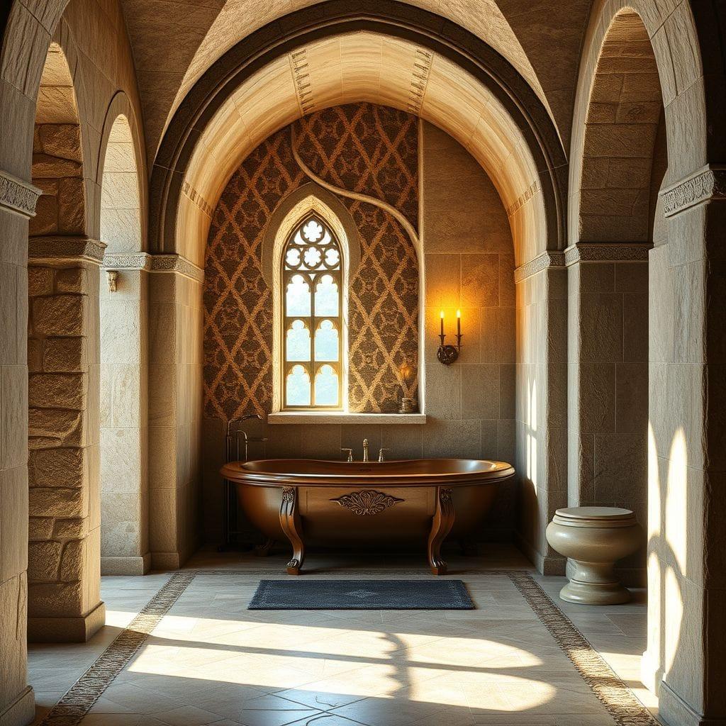 Medieval bathroom - AI Generated