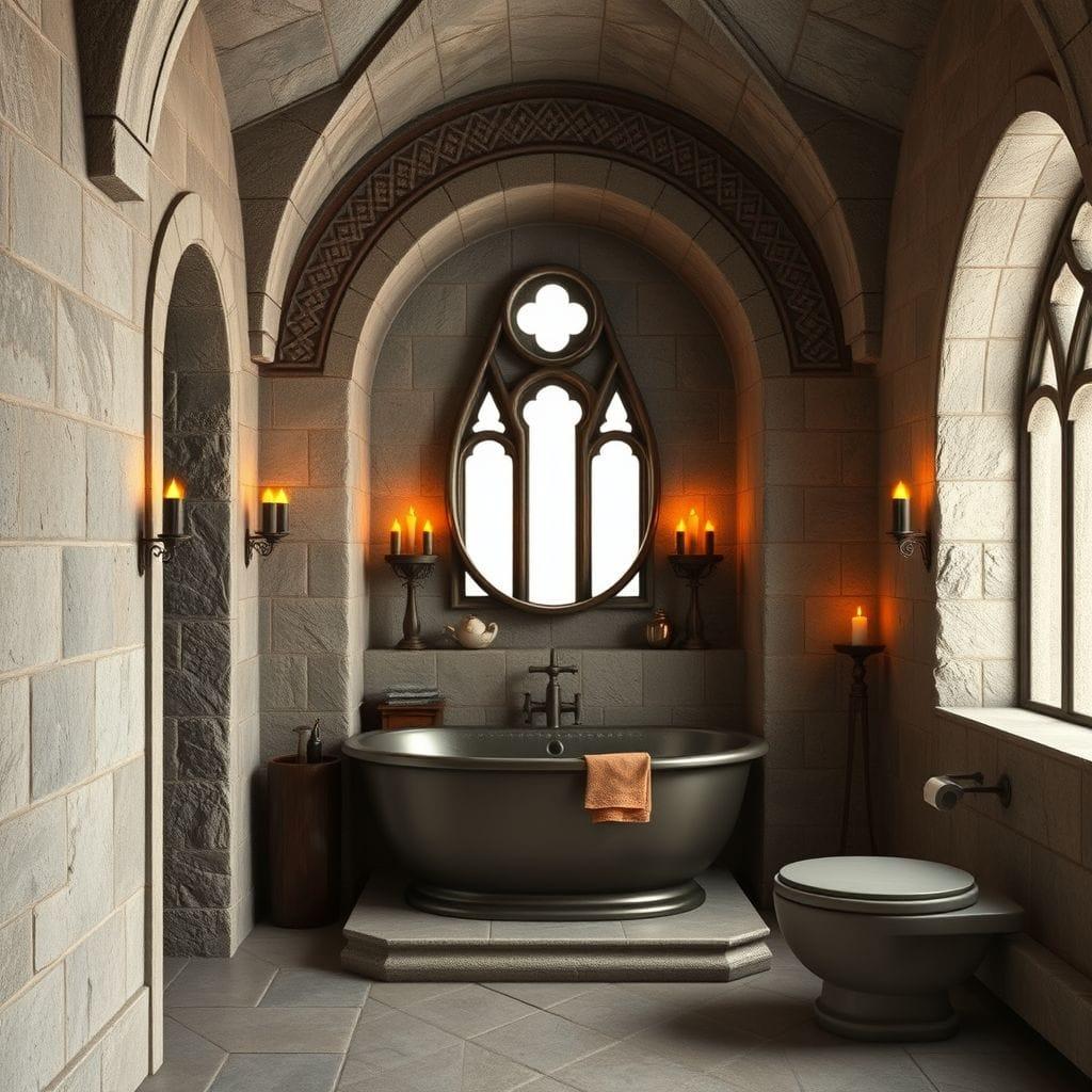 Medieval bathroom - AI Generated