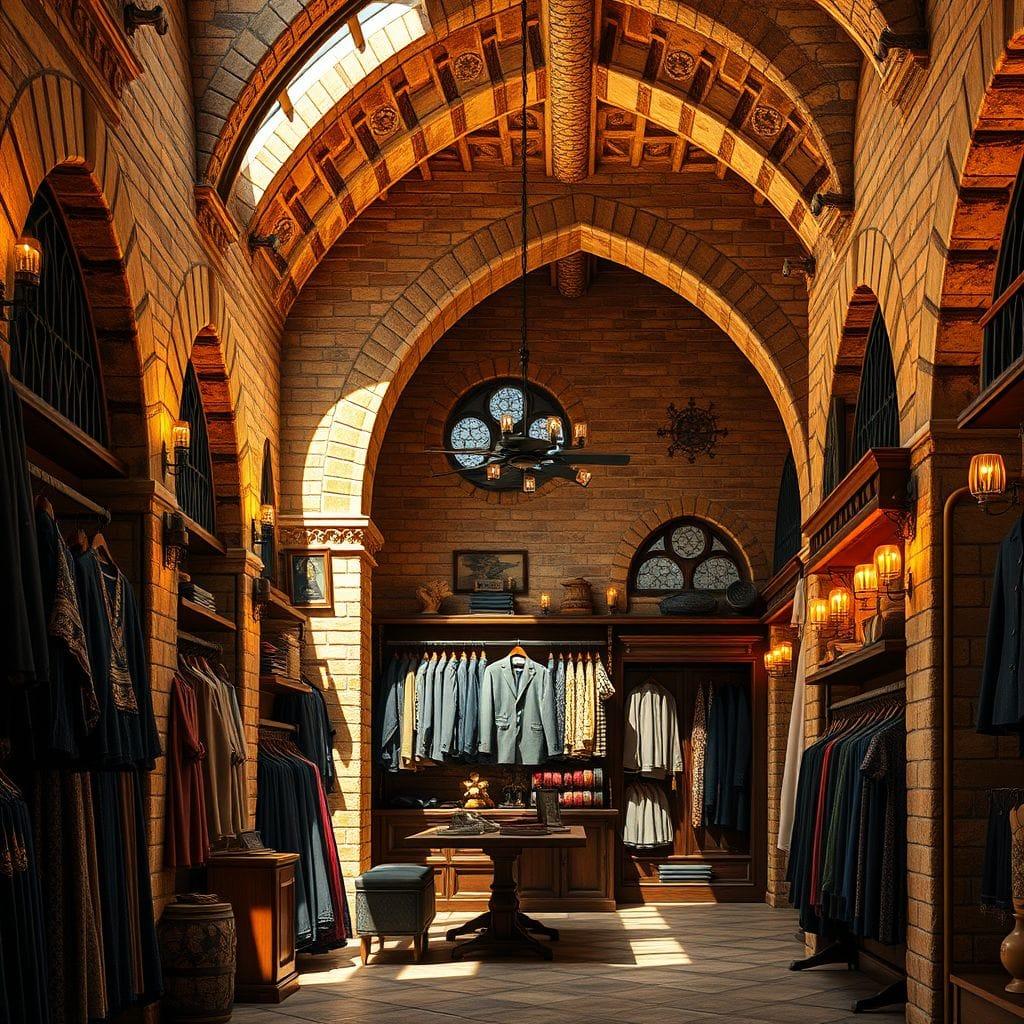 Medieval clothing store - AI Generated