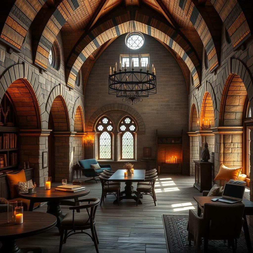 Medieval coworking space - AI Generated