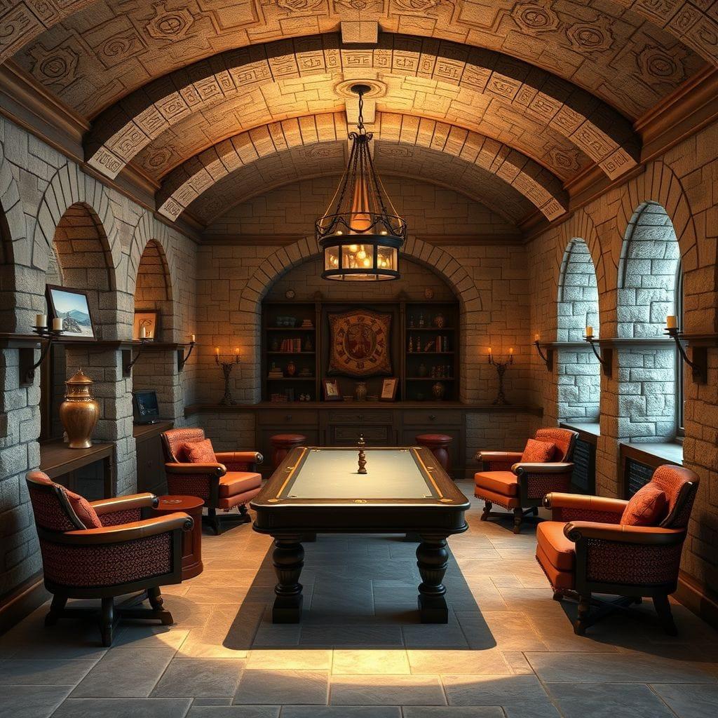 Medieval game room - AI Generated