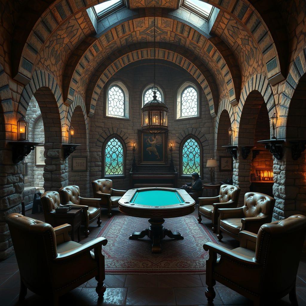 Medieval game room - AI Generated