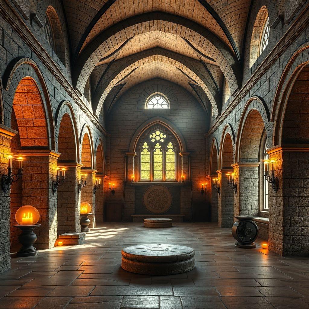 Medieval gym - AI Generated