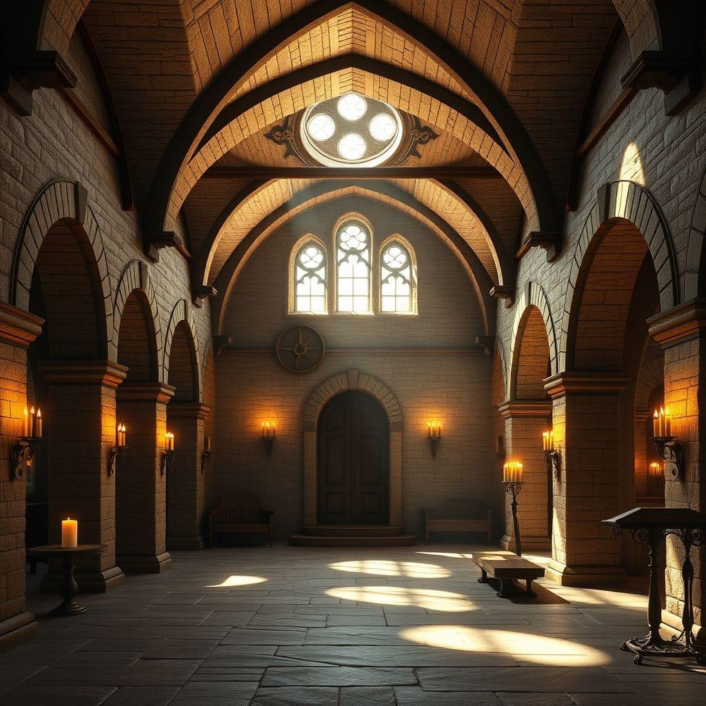 Medieval gym - AI Generated